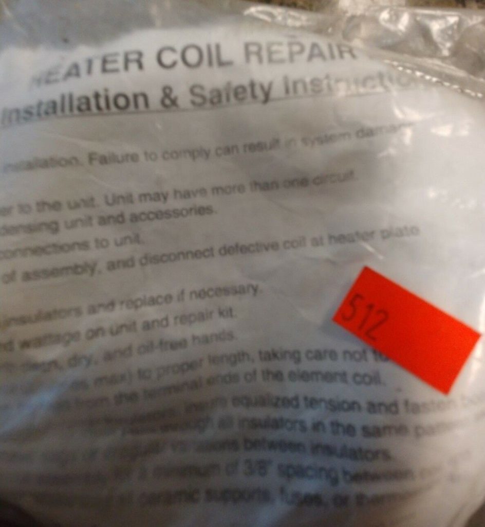 HEATER COIL REPAIR KIT 240V 5000W WITH FUSE NEW Home AC Parts