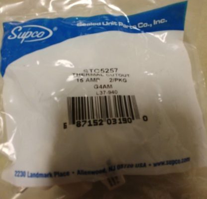 New Supco STC5257 Thermal Cut Out Off Link Open Temp 125 - 257 15 Amp 2-Pack