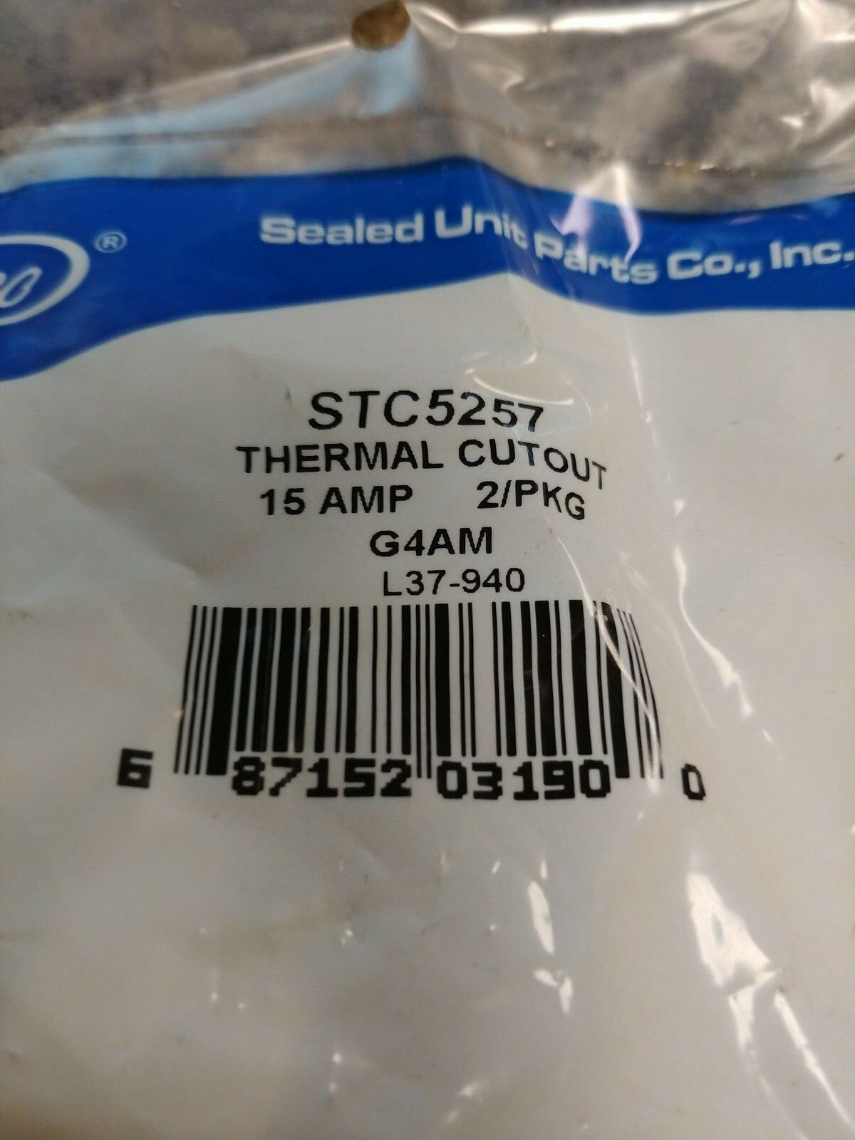 2-Pack New Supco STC5257 Thermal Cut/Out Off Link Open Temp 125-257° 15 Amp
