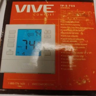 VIVE, 5+1+1 or Non-Pro Thermostat, 3H/2C Universal With 6 In. Display TP-S-755